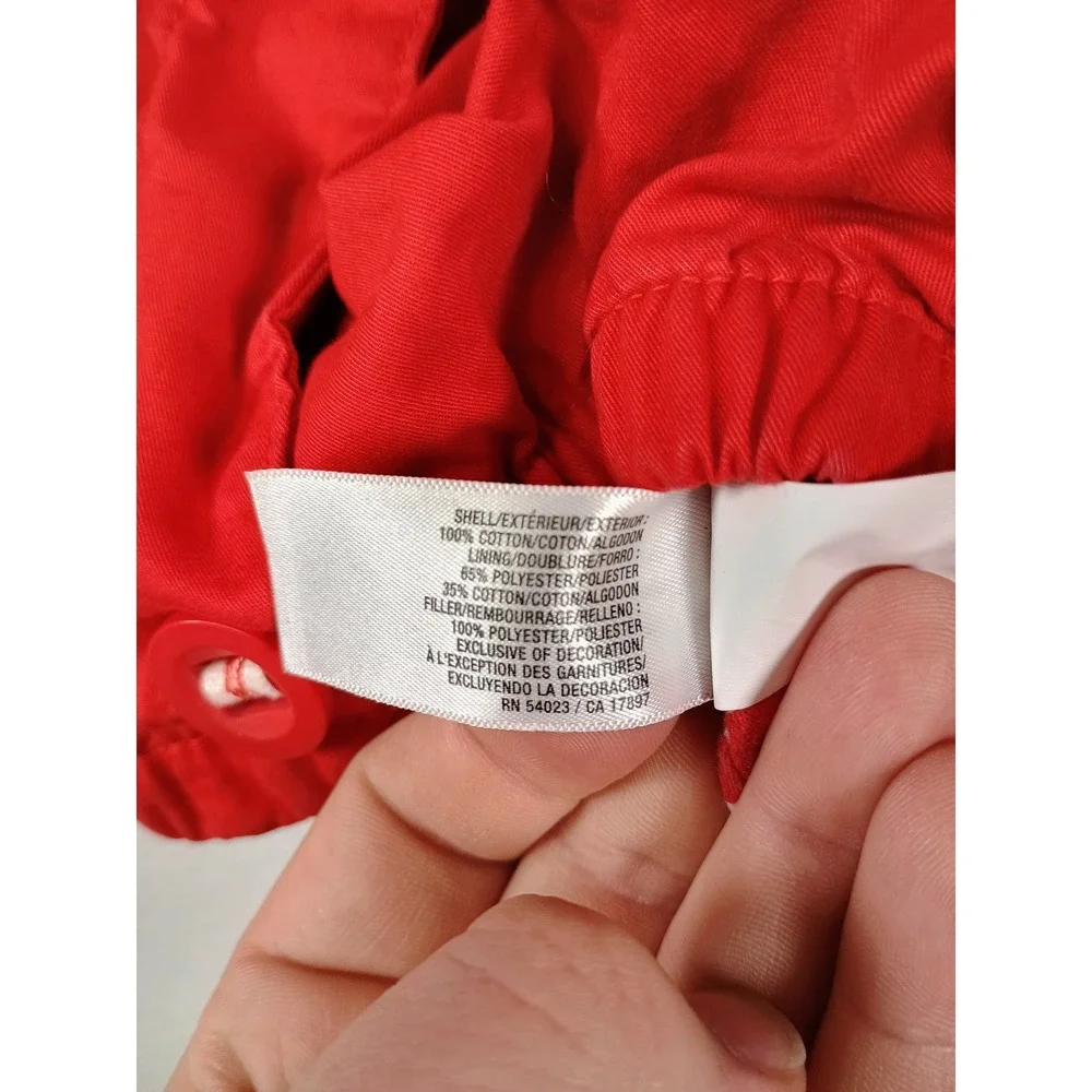 Coquette‎ Balletcore Old Navy Kids 5T Red Ruffle Collar Puff Sleeve Windbreaker